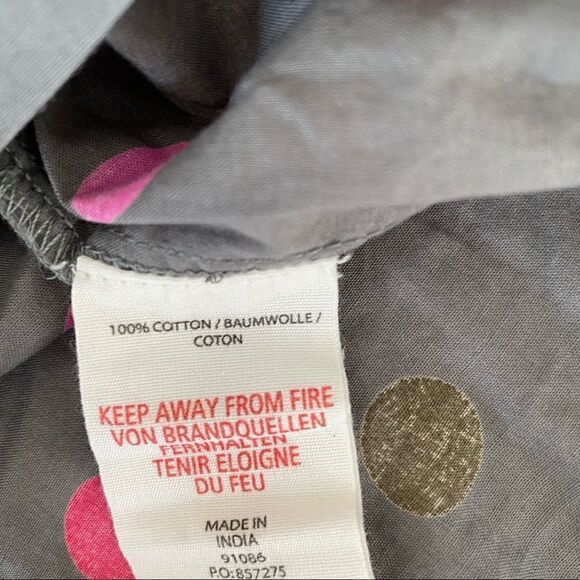 Johnnie B. Mini Boden Polka Dot Sleeveless Swing Top Gray Kid’s L - Picture 6 of 12